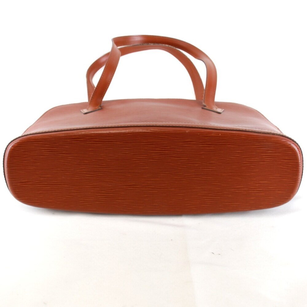 LOUIS VUITTON Authentic Brown Leather Tote Bag - Picture 5 of 10